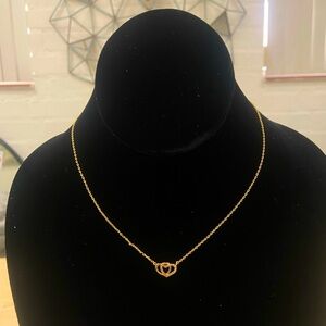 Gold Double Heart Necklace